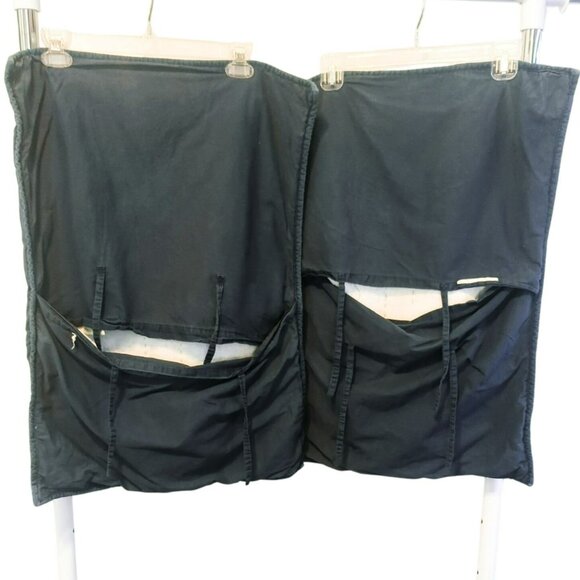 Pottery Barn Kids Plaid Patchwork Quilted Pillow Shams Set of 2 26x20in Navy - Picture 3 of 5